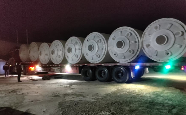 平凉锥底桶交付现场